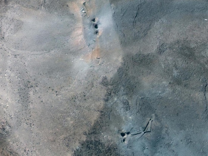 A combination picture shows satellite images over Fordow underground complex, before and after the U.S. struck the underground nuclear facility, near Qom, Iran, June 20, 2025 (L) and June 22, 2025.     MAXAR TECHNOLOGIES/Handout via REUTERS    THIS IMAGE HAS BEEN SUPPLIED BY A THIRD PARTY. NO RESALES. NO ARCHIVES. MANDATORY CREDIT. DO NOT OBSCURE LOGO.