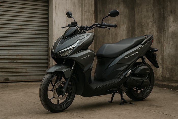 Ilustrasi Honda Vario 160 menggunakan setang model telanjang