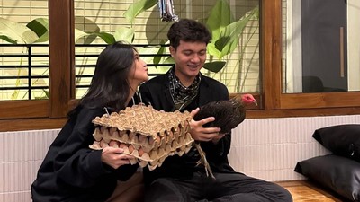 Beda! Keisya Levronka Beri Kejutan Ultah Nyoman Paul dengan 2 Karton Telur-Ayam