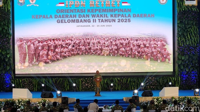 Mendagri Tito Karnavian di Retret Kepala Daerah Gelombang II. (Adrial Akbar/detikcom).