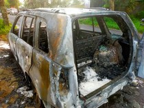 Mobil Vitara Hangus Terbakar di Kaliurang