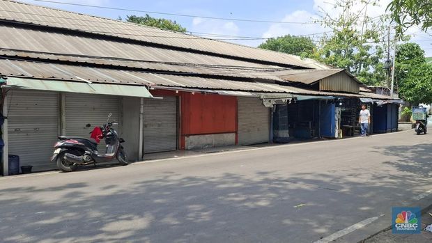 Pasar Ular di Tanjung Priok Jakarta Utara sunyi sepi. (CNBC Indonesia/Chandra Dwi Pranata)