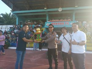 Polres Rohul Gelar Turnamen Sepakbola Meriahkan HUT Bhayangkara Ke-79