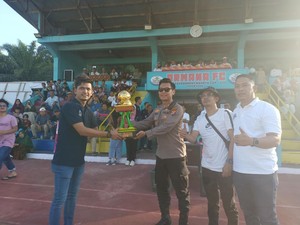 Polres Rohul Gelar Turnamen Sepakbola Meriahkan HUT Bhayangkara Ke-79