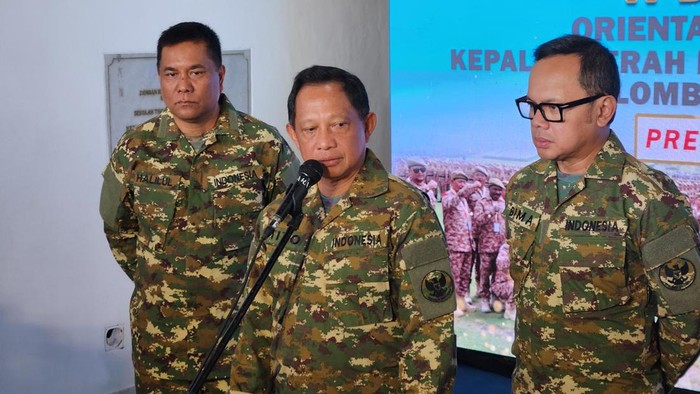 Menteri Dalam Negeri (Mendagri) Tito Karnavian di IPDN, Sumedang, Jawa Barat, Senin (23/6/2025).