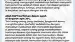 5 Hal yang Buat Pahala Amal Kebaikan Muslim Terhapus