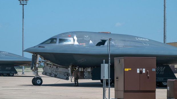 A U.S. Air Force B-2 Spirit stealth bomber returns from Operation Midnight Hammer, the U.S. attack on Iran's nuclear facilities, at Whiteman Air Force Base, Missouri, U.S. June 2025.    U.S. Air Force/Handout via REUTERS THIS IMAGE HAS BEEN SUPPLIED BY A THIRD PARTY