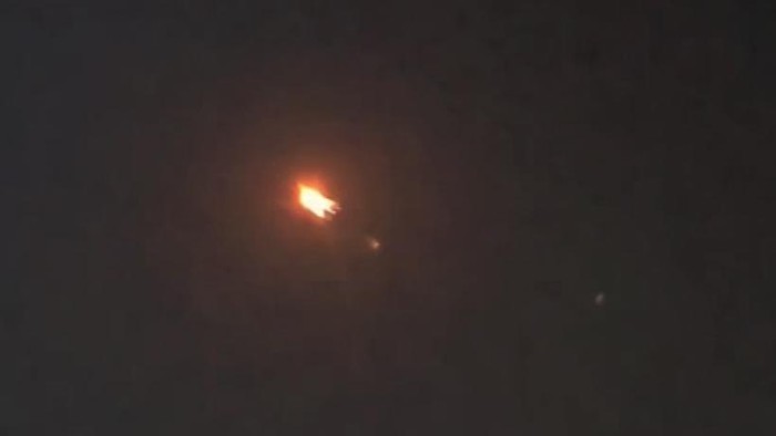 DOHA, QATAR - JUNE 23: A screen grab taken from a video shows missiles over Doha, Qatar after Iran has launched an operation targeting a U.S. base in Qatar on June 23, 2025. (Photo by Stringer/Anadolu via Getty Images)
