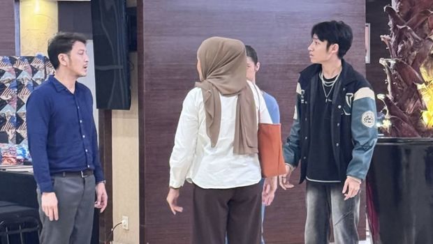 Keisha Alvaro syuting dengan Dimas Anggara.