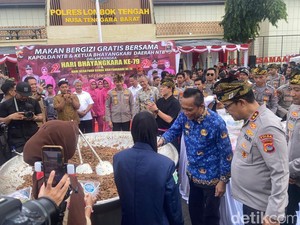 Masak Besar Bobon Santoso Mampir di Polres Lombok Tengah