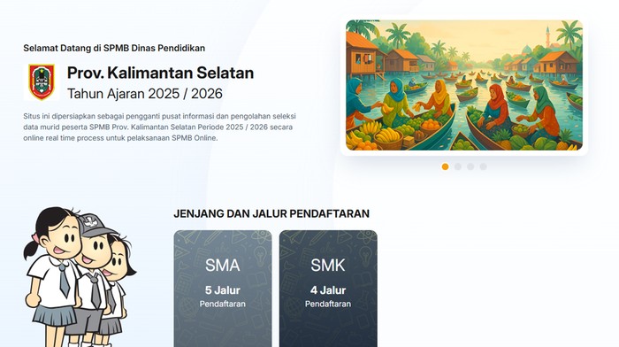 Pendaftaran SPMB Kalsel 2025 masih dibuka hingga 25 Juni.