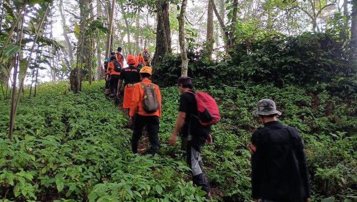 Proses pencarian kakek usia 60 tahun yang hilang di Gunung Salak Bogor. (Dok. ist)