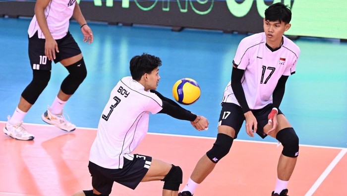 Timnas voli putra Indonesia di AVC 2025.