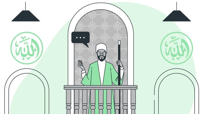 Ilustrasi pidato, khutbah Jumat, dan ceramah