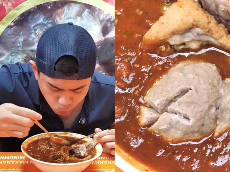 Tanboy Kun mukbang bakso pedas