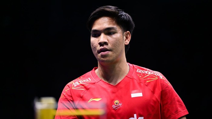 Chinese players Chen Xu Jun and Huang Di compete against Fikri Muhammad Shohibul and Marthin Daniel of Indonesia during the Tsingtao Badminton Asia Mixed Team Championship 2025 in Qingdao, China, on February 16, 2025. (Photo by Costfoto/NurPhoto via Getty Images)