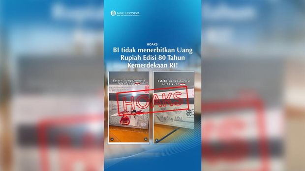 Bank Indonesia (BI) tidak menerbitkan uang Rupiah Edisi 80 Tahun Kemerdekaan RI. (Instagram/Bank Indonesia)