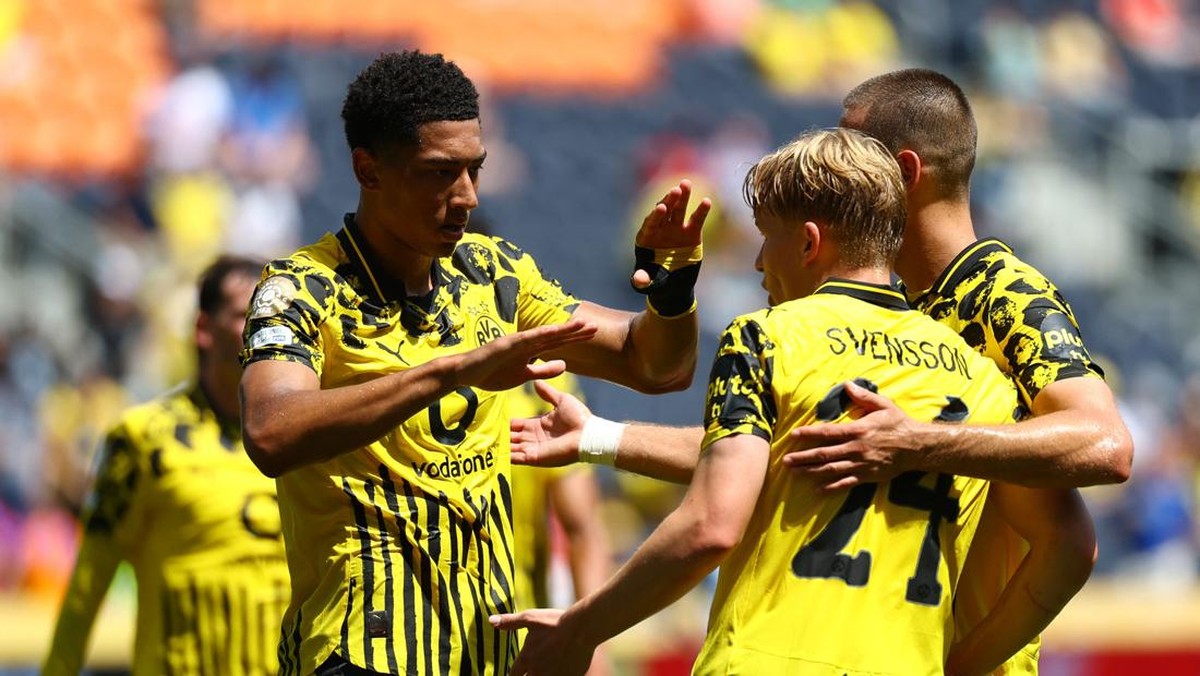 Borussia Dortmund menang 1-0 atas Ulsan HD dan lolos ke 16 besar Piala Dunia Antarklub 2025. (Foto: Kai Pfaffenbach/REUTERS)