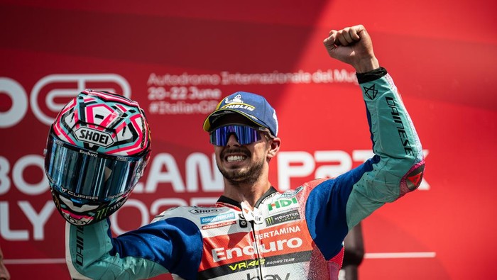 Fabio Di Giannantonio meraih podium ketiga di MotoGP Italia 2025, Minggu (22/6/2025).