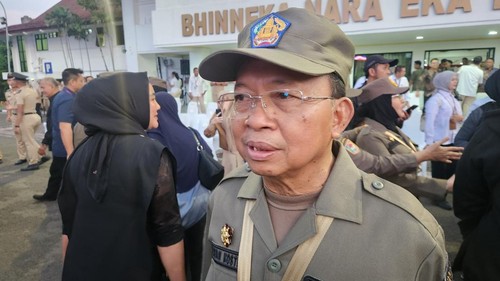 Gubernur Bali, Wayan koster usai mengikuti retret gelombang kedua di Jawa Barat, Kamis (26/6/2025)