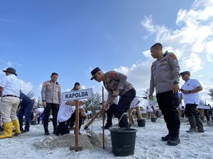 HUT Bhayangkara, Polda Babel Tanam Satu Juta Bibit Pohon di Lahan Eks Tambang