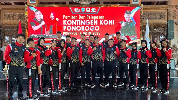 Keberangkatan atlet jujitsu Ponorogo ke Porprov Jatim 2025