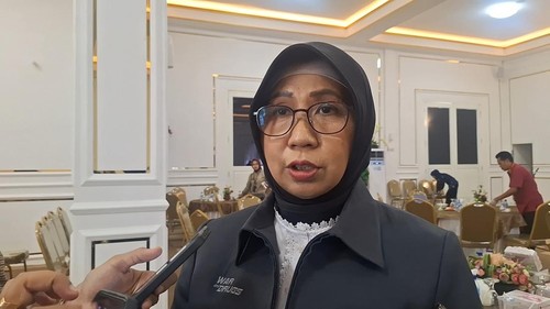 Kepala BNNK Mataram, Kombes Yuanita Amelia Sari, saat diwawancarai di Pendopo Wali Kota Mataram, Kamis (26/6/2025). (Nathea Citra/detikBali)