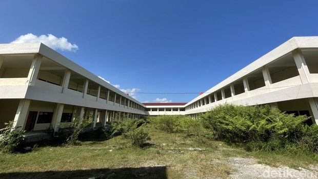 Kondisi gedung baru SMP N 1 Wates, Kulon Progo, Kamis (26/6/2025)