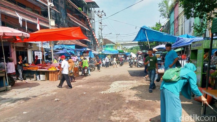 Kondisi terkini Pasar 16 Ilir Palembang.