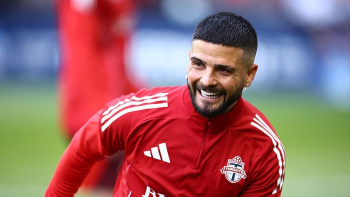 TORONTO, ON - MAY 24:  Lorenzo Insigne #24 of Toronto FC warms up before a game against Nashville SC at BMO Field on May 24, 2025 in Toronto, Ontario, Canada.  (Photo by Vaughn Ridley/Getty Images)
