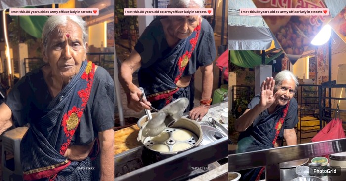 Keren! Nenek Veteran Berusia 80 Tahun Masih Gesit Jualan