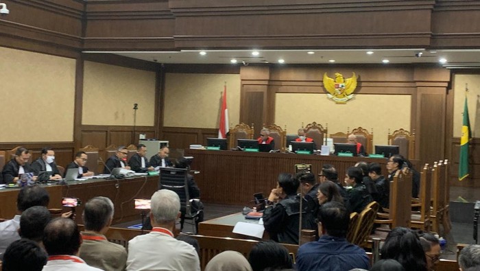 Sidang pemeriksaan Hasto Kristiyanto sebagai terdakwa (Mulia/detikcom)