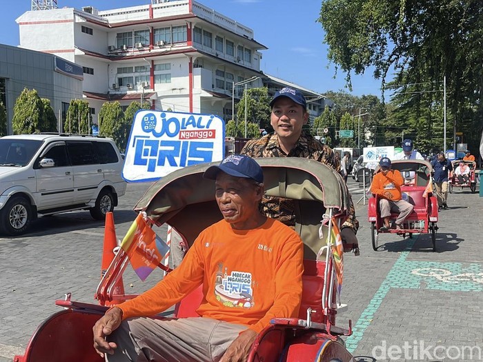 Wali Kota Solo resmikan 250 becak pakai QRIS untuk pembayaran, Kamis (26/6/2025).