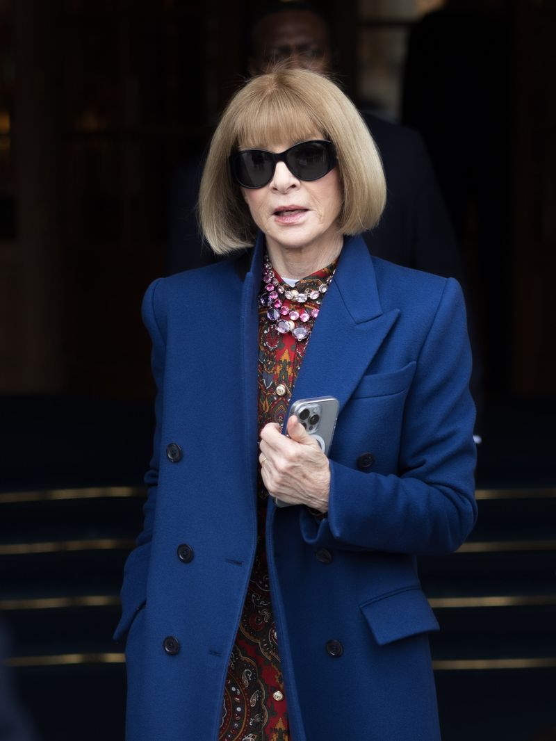 PARIS, FRANCE - JANUARY 25: Anna Wintour is seen during the Menswear Fall-Winter 2025/2026 as part of Paris Fashion Week on January 25, 2025 in Paris, France. (Photo by Arnold Jerocki/GC Images)