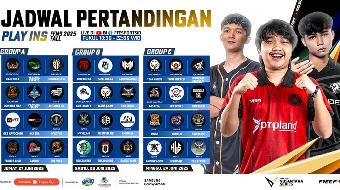 FFNS 2025 Fall Dimulai, 36 Tim Free Fire Berebut Tiket Grand Final