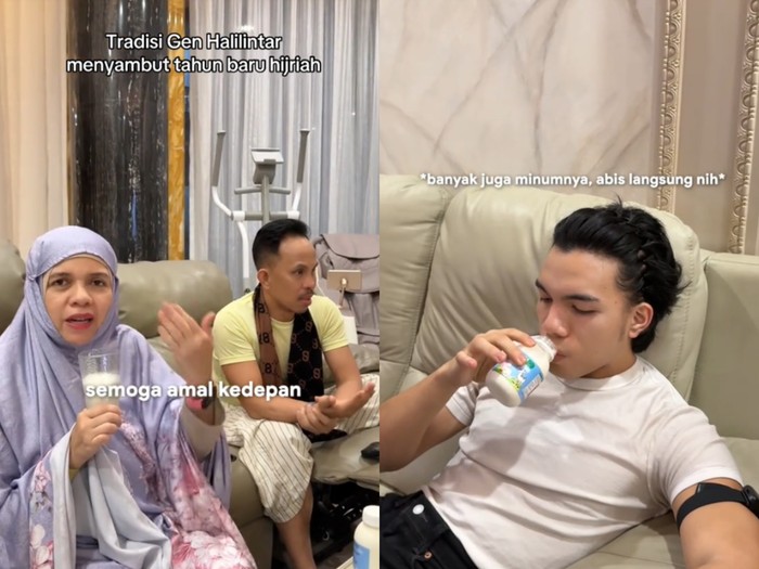 Gen Halilintar minum susu putih saat 1 Muharram