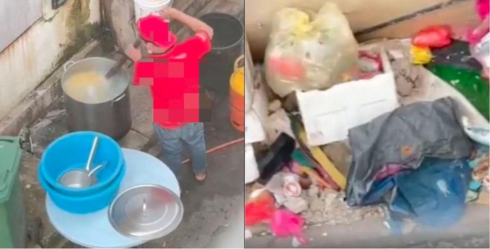 Gerai Mie Dicap Jorok karena Masaknya di Sebelah Sampah