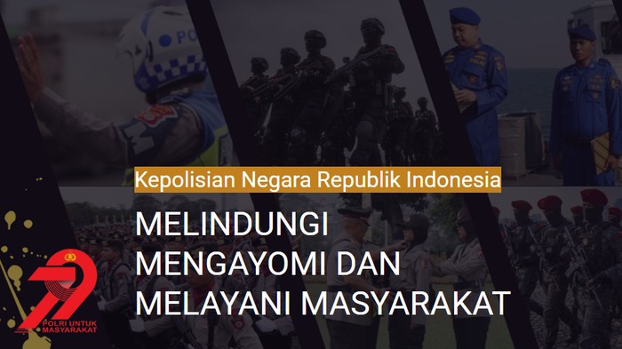 Halaman depan website resmi Polri.