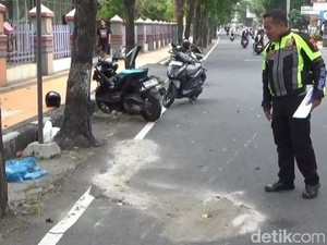 Pemotor Tewas Usai Tabrak Pohon di Jalan Merbabu Klaten