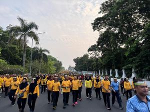 Potret Kebersamaan Polisi-TNI se-Riau dalam Olahraga Sambut HUT Bhayangkara