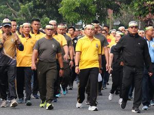 Polda Riau Bangkitkan Semangat Kebersamaan Lewat Olahraga di HUT Bhayangkara