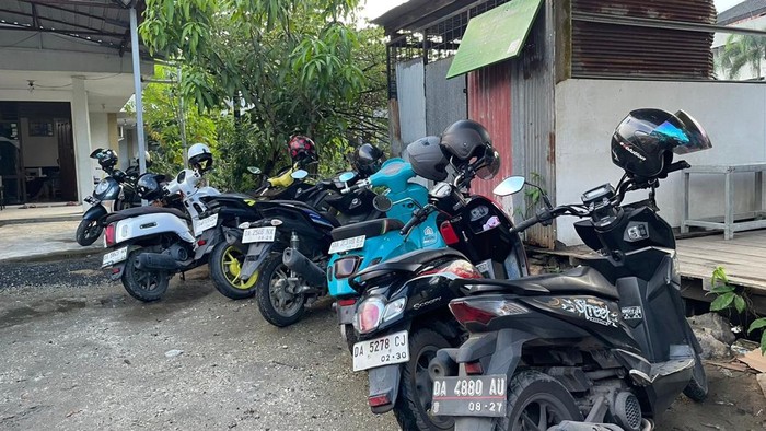 Salah satu lahan parkir di Banjarmasin, yang dikelola oleh Sapri. Foto: Khairun Nisa/detikKalimantan
