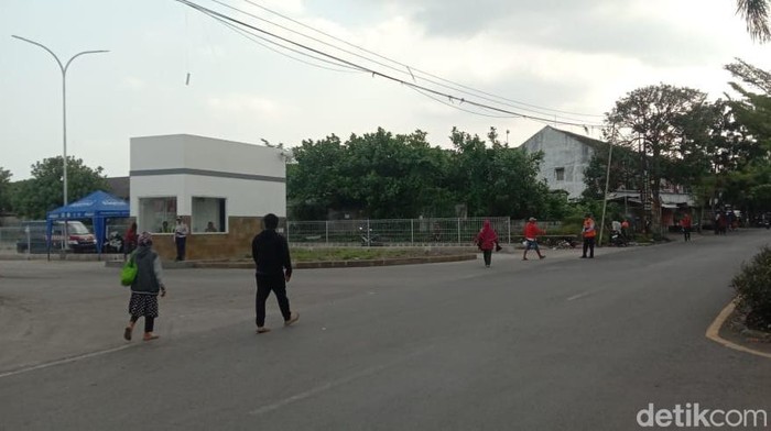 Terminal Arjosari, Kota Malang tempat terjadinya dugaan pengeroyokan oleh juru penumpang terhadap seorang pria.
