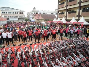 2.000 Peserta Meriahkan Bhayangkara Fun Walk Polres Gowa, Ada Doorprize