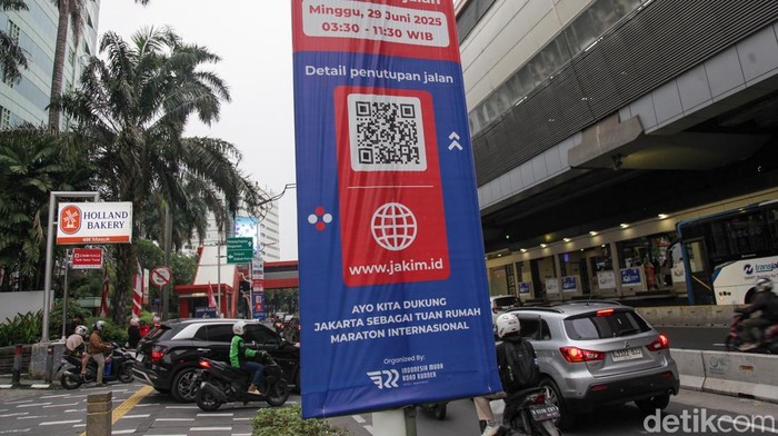Ada JAKIM 2025, Jalan Rasuna Said-Sudirman Ditutup Besok BTN Jakarta International Marathon (JAKIM) 2025 digelar besok, Minggu (29/6). Sejumlah ruas jalan di Jakarta bakal ditutup hingga besok siang.