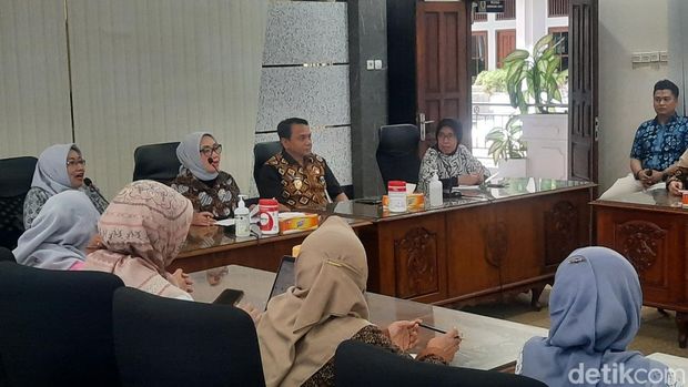 Audiensi di Setda Pati terkait kasus pemerkosaan dengan korban gadis ABG, Sabtu (28/6/2025).