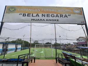 Tak Sangka Bisa Main Bola di Atas Air di Jakarta Utara