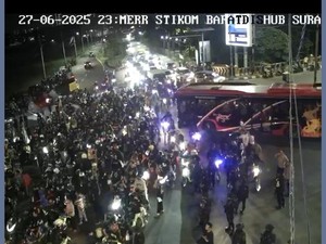 Ribuan Personel Gabungan Jaga Ketat Pengesahan Pesilat di Surabaya