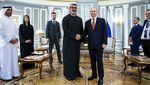 Momen Jabat Tangan Erat Putin & Putra Mahkota Abu Dhabi di Belarus