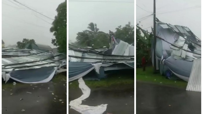 Tenda pelaminan roboh akibat diterjang hujan deras di Lubuklinggau.